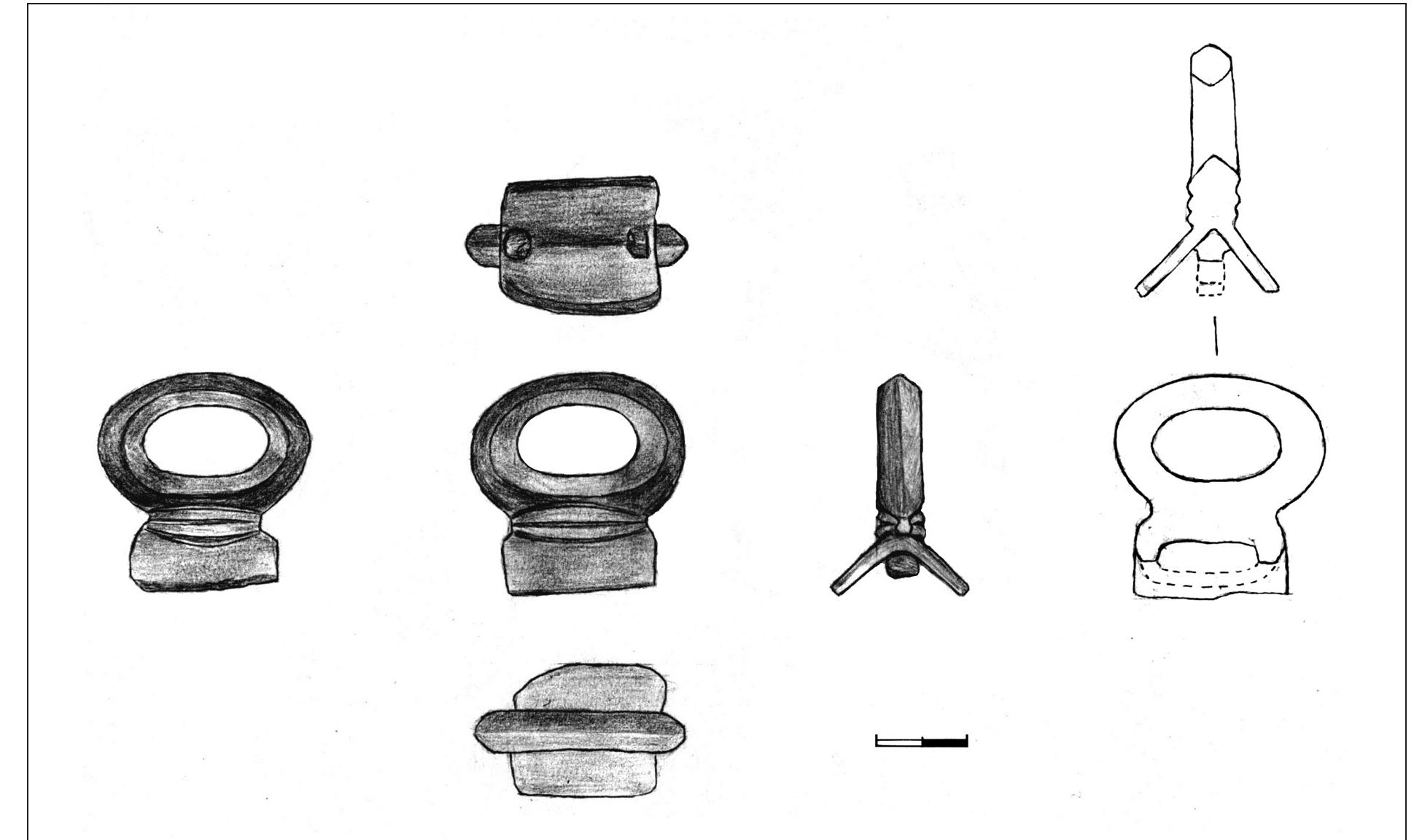Fig. 4. Inelul de jug de la Ardeu (desen S. Ivan 2022). Fig. 4. The yoke ring from Ardeu (drawing S. lvan 2022). 