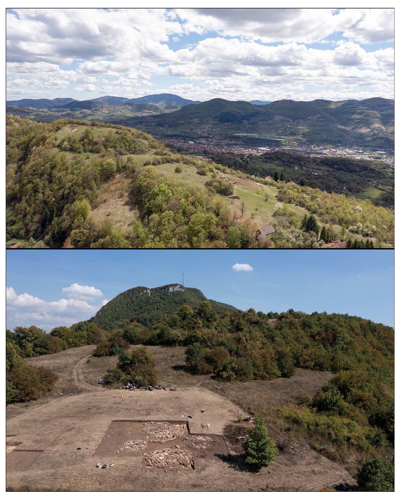 Figure 2. The Kopilo cemetery site (photographs by ILM. Petschko). 