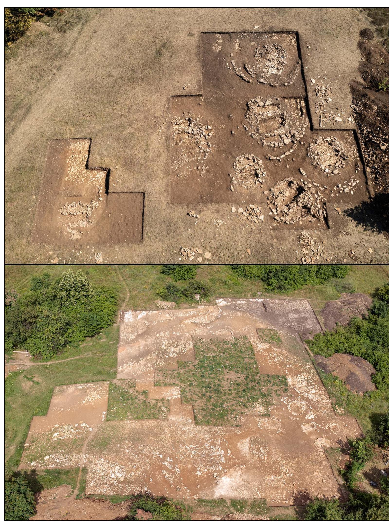Figure 3. Plan views of the Kopilo trenches during excavation in 2021 and 2022 (photographs by ILM. Petschko). 