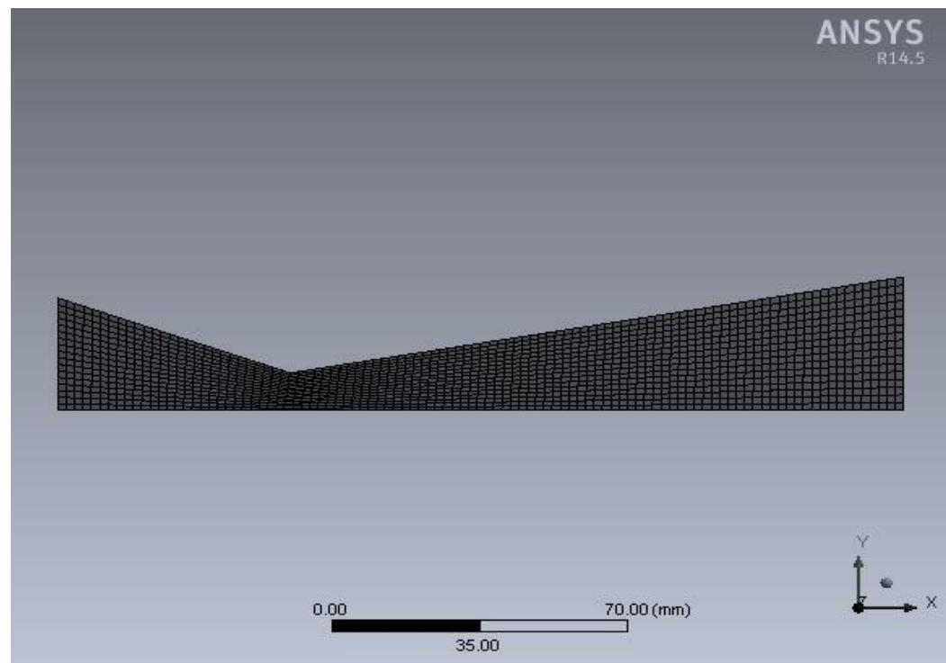 Angled Mesh -4: complete mesh generation of 20° outlet divergence angle