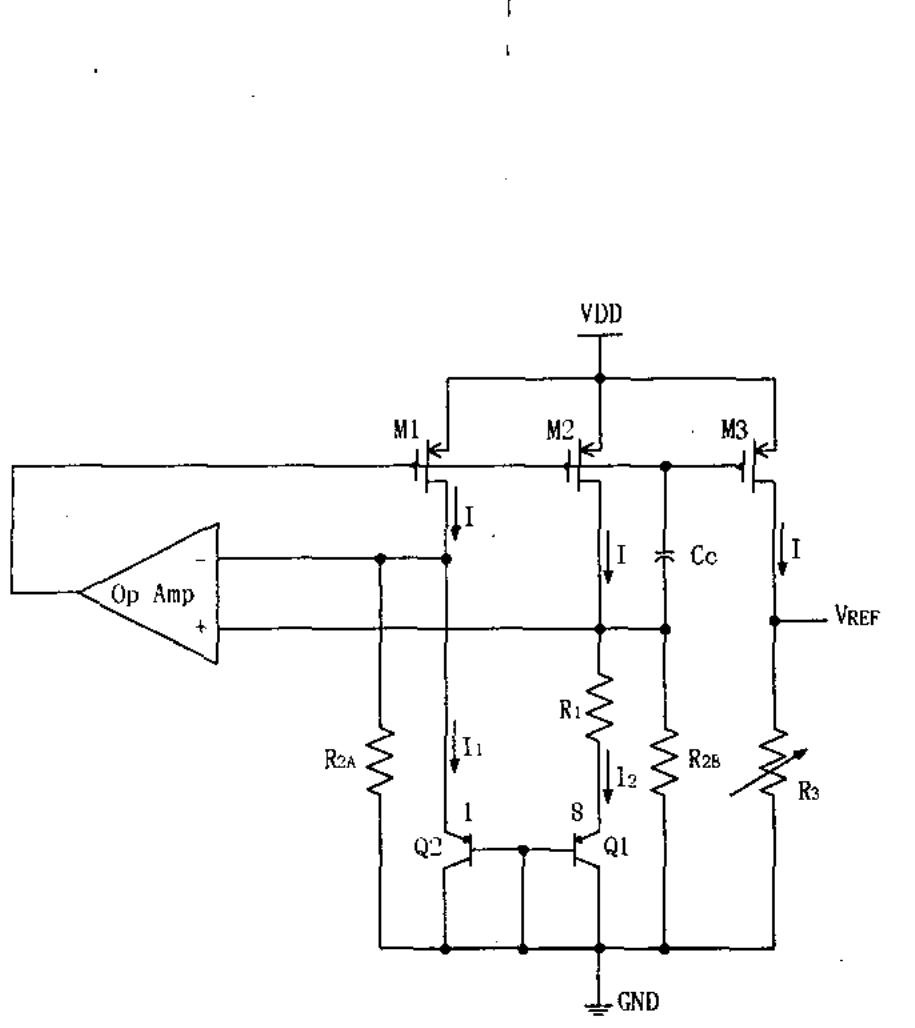 Figure 2 - CMOS bandgap voltage reference with 1.8-V power