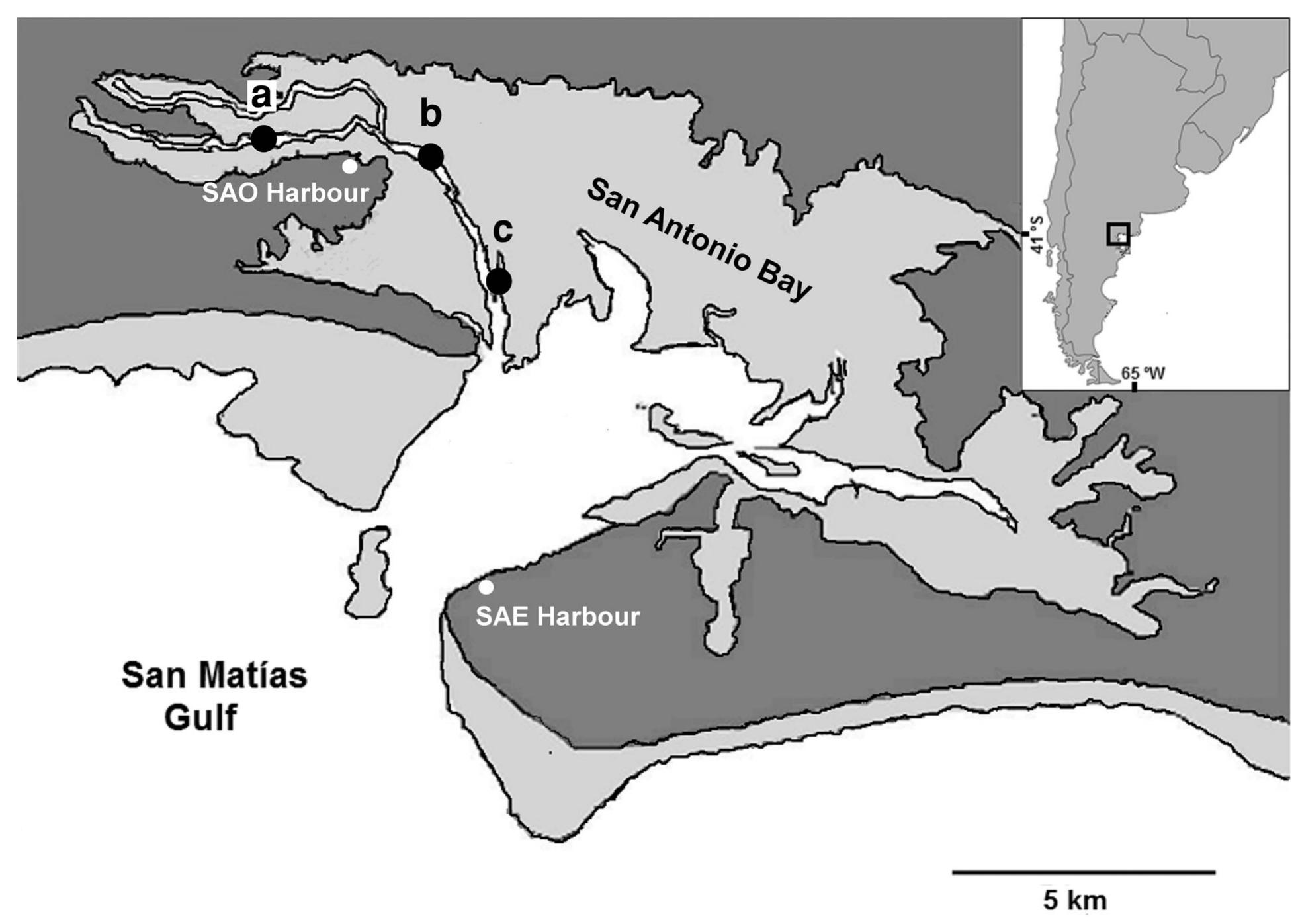 Map of the austral extreme of south america, highlighting