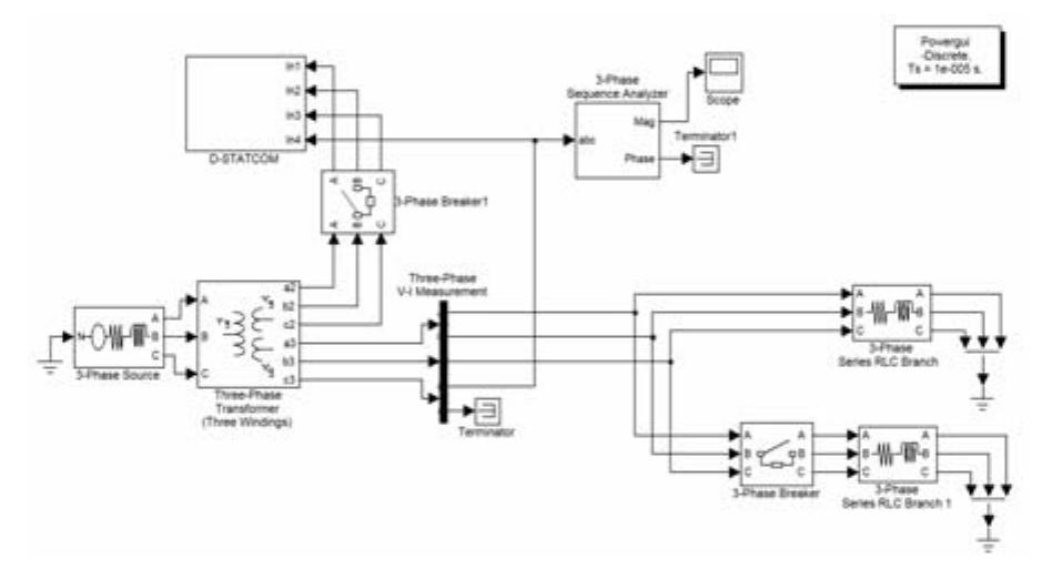 -12. simulink model of d-statcom test system. figure-11.