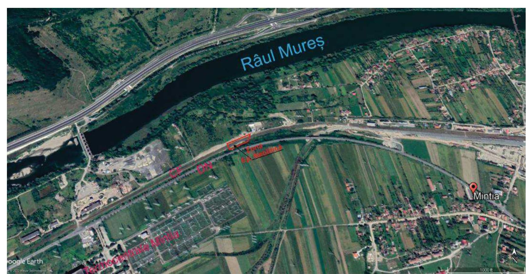 Plan 1 - Mintia-Gerhat. General plan with the Neolithic affected area. 