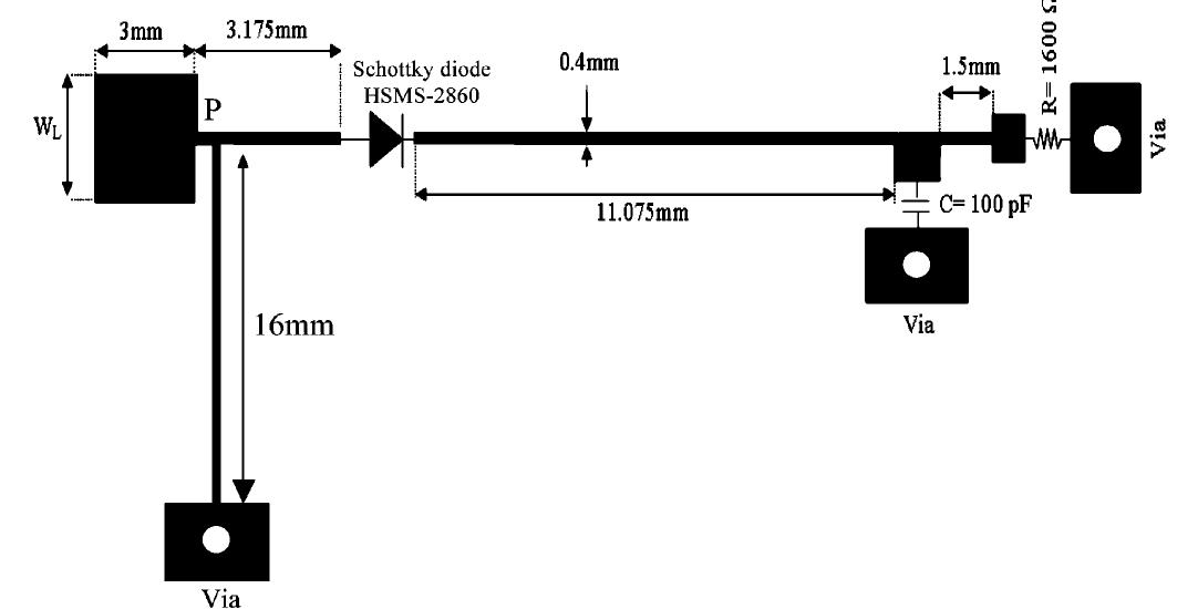 Layout of the rectifier with diode in series. fig. 5.