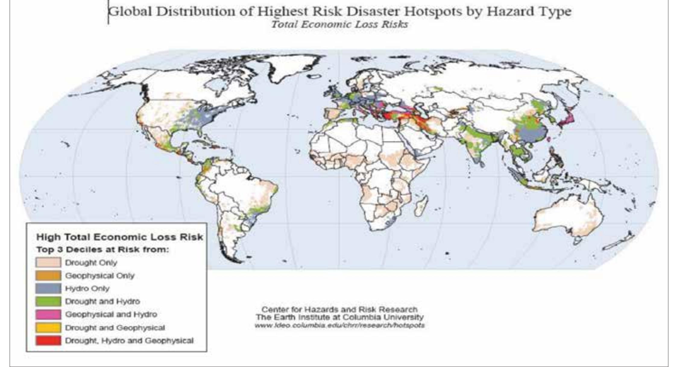 Map sample for global disaster hotspots project reference: