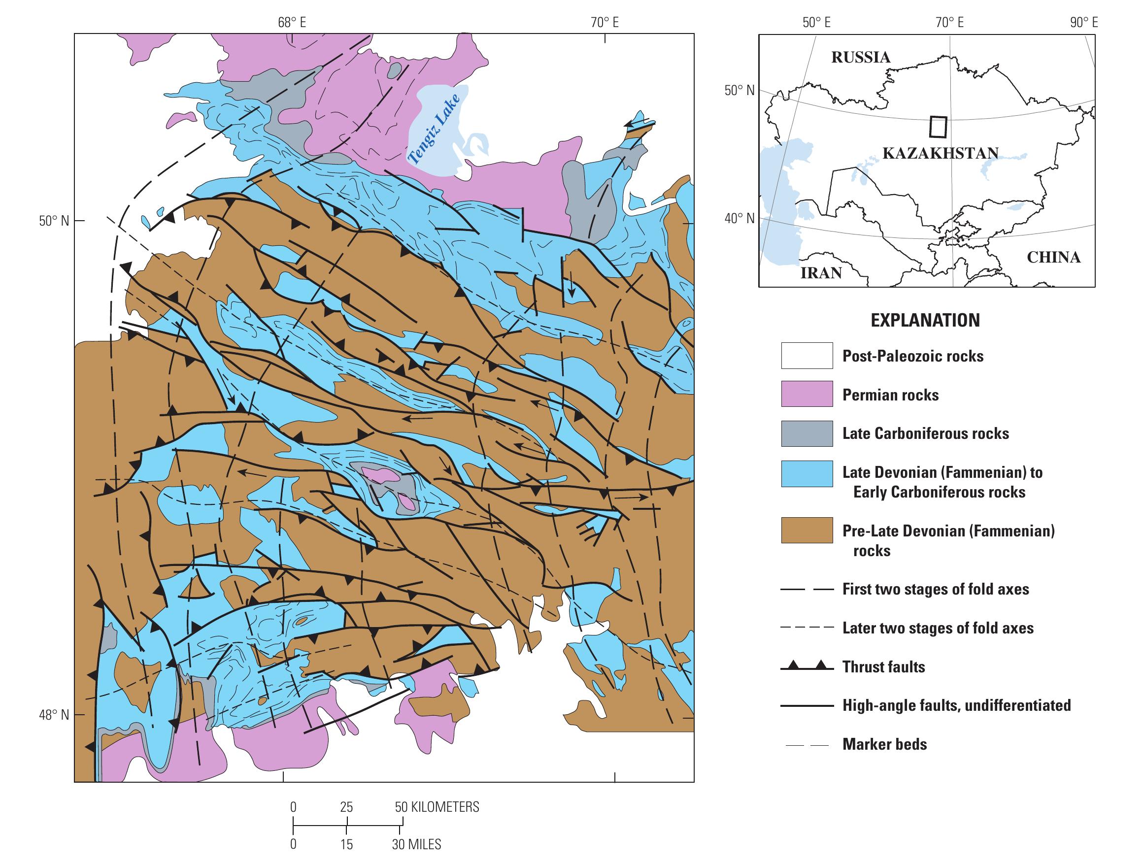 Hinge Point Faults -38. generalized map of fold and fault structures within the