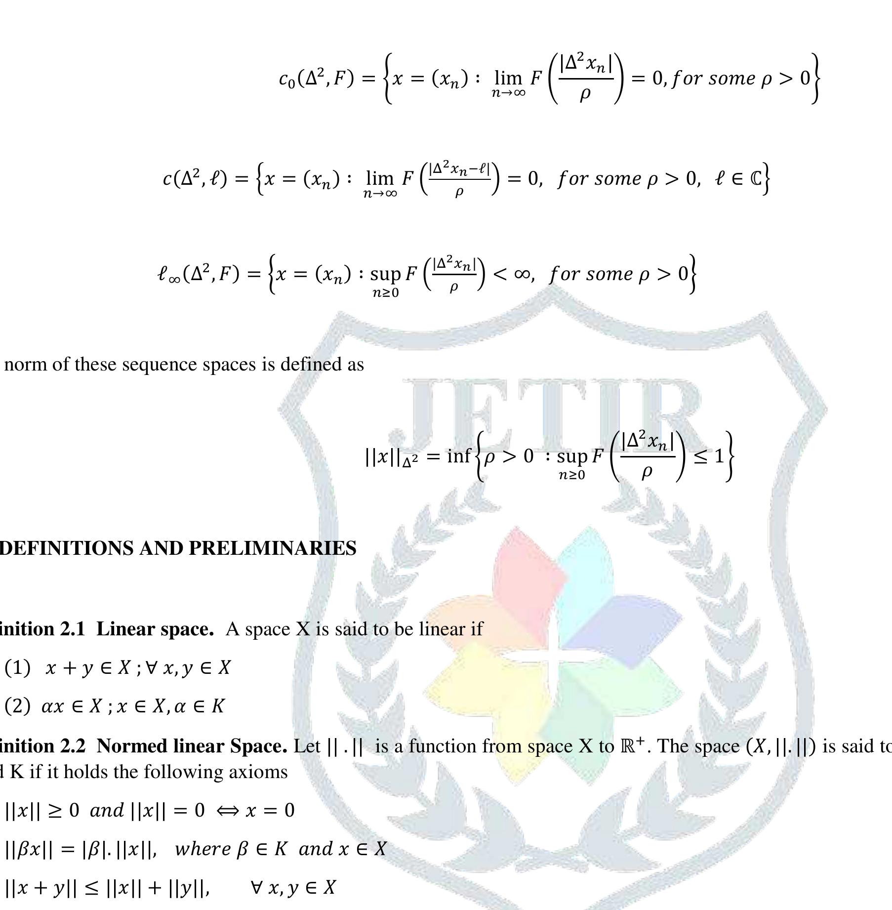 (PDF) Double Difference Sequence Spaces Defined by Orlicz Function