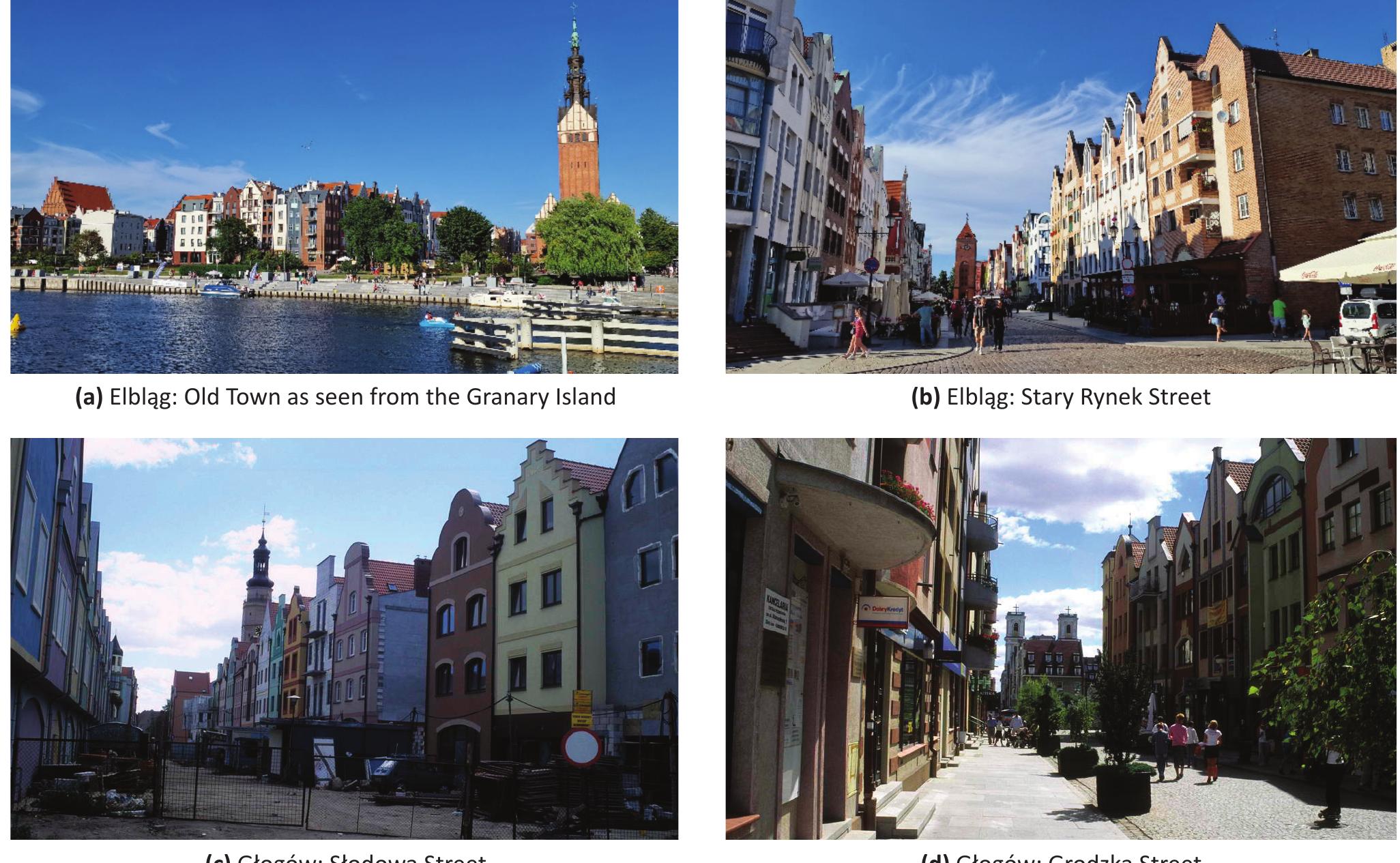 Selected examples of the structures rebuilt according to the