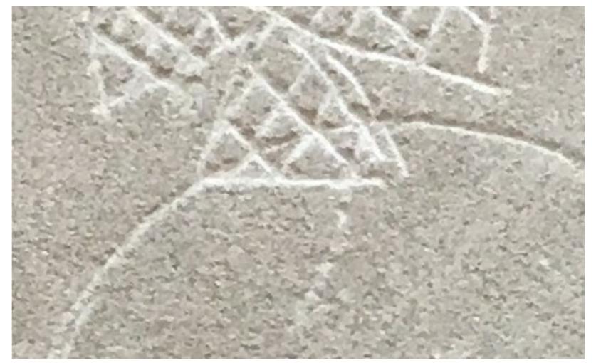 The mark making. 13.1 developed field methodology lines as